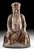 Chinese Qing Dynasty Gilt Wood Seated Reliquary Figure