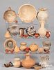 Various terra cotta miniature vessels