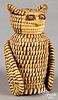Papago Indian coiled figural owl basket