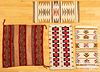 Three Navajo Indian Gallup throw textiles