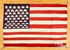 Navajo Indian pictorial American flag textile