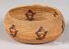 Native American Indian coiled basketry bowl
