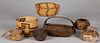 Group of various Native American basketry items