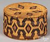 Asiatic coiled lidded basket