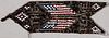 Native American Indian beaded patriotic watch fob