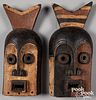 Two painted African tribal masks