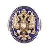 A RUSSIAN GOLD, DIAMOND AND ENAMEL RING, CIRCA 1908-1917