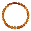 SET OF FOUR AMBER BEADED NECKLACES