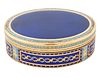A FRENCH GOLD AND GUILLOCHE ENAMEL SNUFF BOX, 19TH CENTURY