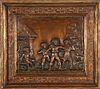 Illegibly Signed Continental Copper Relief Plaque