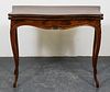 French Louis XV Style Flip Top Inlaid Game Table