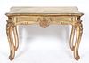 Italian Rococo Manner Painted Console Table