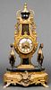 Italian Napoleon III Style Lyre Form Mantel Clock