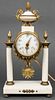 Louis XVI Manner Marble Portico Clock