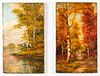 Charles France "Summer & Autumn" Oil on Canvas, 2
