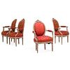 SET OF FOUR TRANSITIONAL LOUIS XVI STYLE CHAIRS