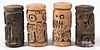 Ecuadorian carved ceramic cylinders