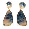 Sapphire and vermeil silver earrings