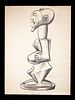 Edward Hagedorn Drawing - African Statue, ca. 1930