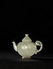 Chinese Jade Carved Lidded Teapot,18th Century