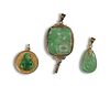 Group of 3 Chinese Jadeite Toggles, Republic
