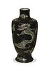 Chinese Black Sancai Dragon Vase, Kangxi