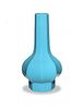 Chinese Octagonal Blue Glass Vase, Qianlong
