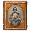 Quarter Plate Ambrotype of Double-Armed Gent, Possibly from the South