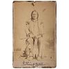Sitting Bull Cabinet Card by Palmquist & Jurgens, Plus Frank B. Fiske Signed Biography
