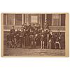 George A. Custer with Officers and their Families at Fort Lincoln, Cabinet Card by O.S. Goff