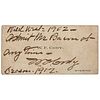 William F. "Buffalo Bill" Cody Signed Business Card Inscribed to Artist Irving R. Bacon