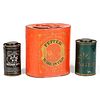 Three Large Stenciled Spice Tins 