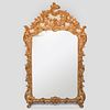 Louis XV Style Gilt Composition, Giltwood and Painted Mirror