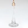 Continental Gilt-Metal-Mounted Colorless Glass Columnar Table Lamp