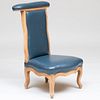 Louis XV Provincial Leather Upholstered Fruitwood Prie-Dieu