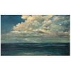 JOAQUÍN CLAUSELL, Marina con nubes, Unsigned, Oil on linen, 19.6 x 32.6" (50 x 83 cm)
