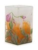 Daum
France, Early 20th Century
Sweet Pea Cabinet Vase