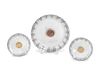 Three Bulgari Silver and Ancient Coin-Inset Dishes