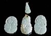 Lot of 4 Early 20th C. Chinese Jadeite Pendants