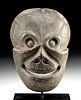 19th C. Tibetan Wood Dance Mask Citipati Skeletal Deity