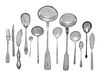 A Large Collection of Russian Silver Flatware Articles