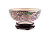 A Mottahedeh Chinese Export Decorated Porcelain Punch Bowl