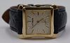 JEWELRY. Vintage Men's LeCoultre 14kt Gold Watch.