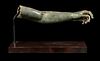 A Late Hellenistic or Roman Bronze Arm 
Length 12 1/2 inches.