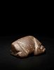 A Mesopotamian Stone Frog
Height 1 1/8 x length 3 inches.