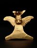 A Chiriqui Gold Avian Pendant
Height 3 3/8 x width 3 1/2 inches.