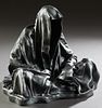 Manfred Kielnhofer (1967-, Austrian), "Guardians of Time," 2020, gray painted plastic, 49/99, signed and numbered on the underside, H.- 15 in., W.- 15