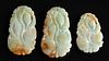 Lot of 3 Early 20th C. Chinese Jade Botanical Pendants