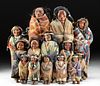 14 Vintage Native American Dolls - 5 Skookum
