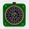 Hamilton 4992B U.S. Government Observatory Watch, colorless and green Plexiglas case housing the 2 3/4-in. dia. black dial with sweep c